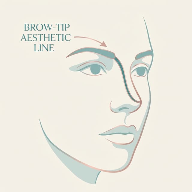 Brow-Tip Aesthetic Line